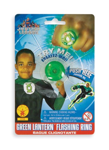  Kids Green Lantern Flashing Ring