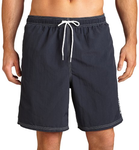 Nautica Men’s Solid Nylon Swim Trunk,Navy,Medium