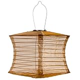 Allsop Home and Garden 29801 10-Inch by 12-Inch Square Silk Effects Solar Lantern, Bronze, 1-Count