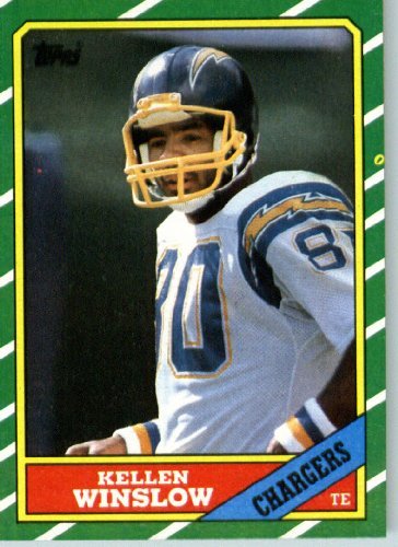 1986 Topps # 237 Kellen Winslow San Diego Chargers Football Card- Near Mint to Mint Condition - In Protective Screwdown Display Case!