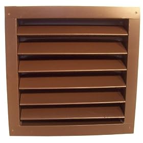 Norwesco 553530 Brown Recessed Attic Vent, 12-Inch by 18-Inch