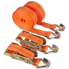 Braun 1000-2-600+3040/VE2 Spanngurt 2000 daN, zweiteilig, Farbe orange, 6 m L�nge, 35 mm Bandbreite, mit Ratsche und Spitzhaken