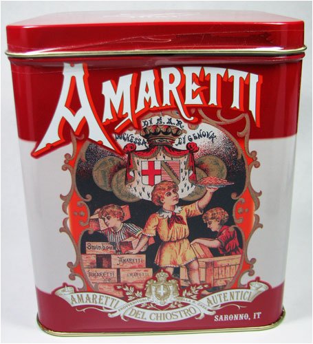 Amaretti Del Chiostro Autentici Amaretti Cookies 8.82 Oz. Cube Tin Almond Cookies by Almonds