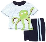 Baby-works Baby-Boys Infant Octopus Short Set, Navy, 24 Months