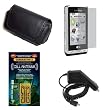 Cell Phone Accessories Bundle for Verizon LG Dare VX-9700 (Includes; Premium Leather Side Carry Case, Rapid Car Charger, Custom LCD Screen Protector, Generation X Antenna Booster)