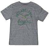 NFL Men's Philadelphia Eagles Retro Big Sweep Tee (Dark Grey Heathered, X-Large)