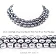 Triple Strand 16-18 Inches 8-9mm Black Oval Shape Freshwater Cultured Pearl Necklace