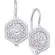 14K White Gold Diamond Earrings - 0.06 Ct.