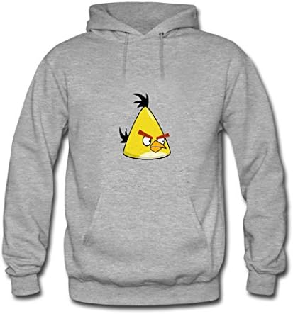 Xiaos Popular Angry Birds Long Sleeve DIY Hoodies For Men Medium Gray