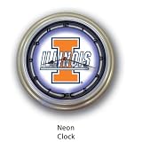 Illinois Fighting Illini Neon Clock 14