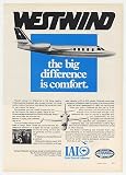 1975 Israel Aircraft Industries Westwind Jet Photo Print Ad