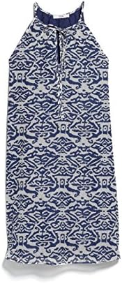 Mango Women's Textured Printed Dress, Indigo Blue, 6