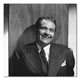 Red Skelton B&W Matte Photograph - 12x12 Inches