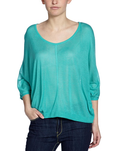 TOM TAILOR Denim Damen Pullover, 30155950071/oversized knit top, Gr. 38 (M), Gr&uuml;n (7137) Preisvergleich