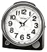 Seiko Bedside Alarm Clock Black Case with Silver-Tone Trim