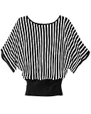 Striped blouson sweater