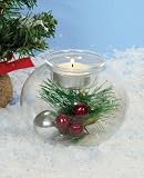 Christmas Candle Holder Evergreen Pine Cone