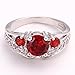 FOLLOWMOON 18K Gold Plated Use Cubic Zirconia Crystal Engagement Wedding Ring