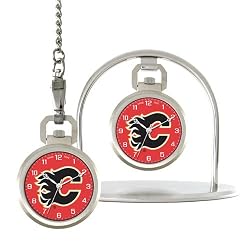 Calgary Flames Pocket Watch - NHL Hockey Fan Shop Sports Team Merchandise