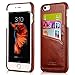 iPhone 6 leather case, Icarercase Premium iPhone 6s Genuine Leather Case Slim Style with 3 Card Slots, Vintage Back Cover for Apple iPhone 6 4.7 Inch in Leather (Brown)