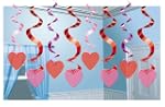 15 ST�CK DECKENDEKO - HERZEN -