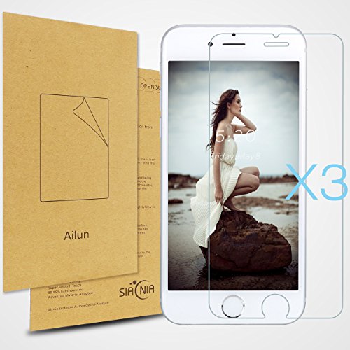 iPhone 6s Plus Screen Protector,[3-Pack][5.5 inch] by Ailun,3D Touch Compatible，HD Premium PET,Ultra Clear,Anti-Scratch,Reduce Fingerprints&Oil Stains Coating- Siania Retail Package