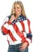 American Flag Ladies Bomber Leather Jacket