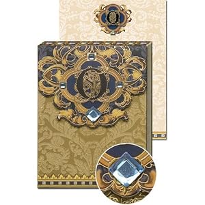 O Monogram Jewel and Gold Foil Embellished Pocket Note Pad