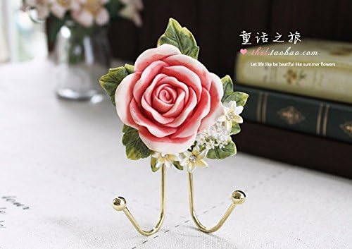 After European-style garden home furnishings wrought iron coat hooks coat hooks door hooks Korea creative roses - Single hook