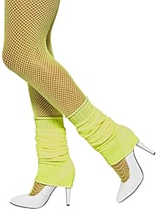 Smiffy's Unisex-Adult Leg Warmers, Yellow, One Size