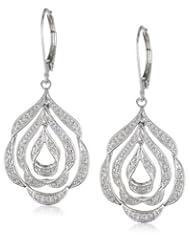 Sterling Silver Triple Tier Diamond Earrings (0.14 cttw, I-J Color, I2-I3 Clarity)