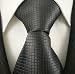 Solid Black 100% Silk Woven Mens Designer NeckTie
