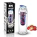 Basily Elite Infuser Water Bottle - 28 ounce - Made with Commercial Grade Tritan - PLUS Recipe Ebook INCLUDED (Blue), Blue