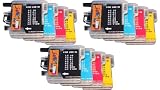 Start - 3 Sätze = 12 kompatible XXL Patronen zu LC-980 / LC-1100 - Black, Cyan, Magenta, Yellow - Druckerpatronen für BROTHER DCP-185C, DCP-383C, DCP-385C, DCP-387C, DCP-395CN, DCP-585CW, DCP-6690CW, DCP-J715W, MFC-490CW, MFC-5490CN, MFC-5890CN, MFC-5895CW, MFC-6490CW, MFC-6690CW, MFC-6890CDW, MFC-790CW, MFC-795CW, MFC-990CW, MFC-J615W - Sofortiges Einsetzen der Tintenpatrone - 100% Füllstandsanzeige - Top Tinte - Qualitäts Ersatzpatrone