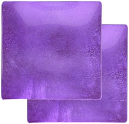 MoMo Panache 5-Inch Pair of Condi Dishes Purple, square by MoMo Panache