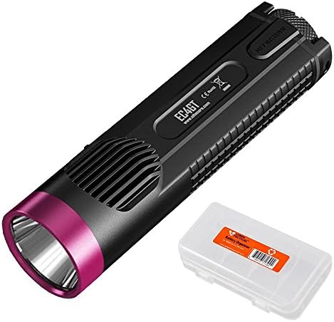Nitecore EC4GT Limited Edition Die-Cast 1000 Lumen CREE XP-L HI V3 LED Flashlight w/ Red Bezel plus Bonus LumenTac Battery Organizer