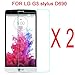 LG G3 Stylus Glass Screen Protector, (D690)[2 Pack] AnoKe [Lifetime Warranty](0.3mm 9H 2.5D) Tempered Glass Screen Protector Film Shield For LG D690 Glass - 2Pack