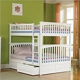 Atlantic Furniture Columbia Full over Full Bunk Bed in White