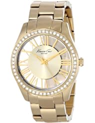 Kenneth Cole New York Womens KC4853 Transparency Yellow Gold Transparency Analog Watch