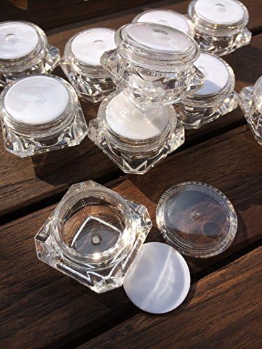 10 Clear Empty Jar Pot Container Refill Cream Lotion Cosmetic Make up Tester 5g.