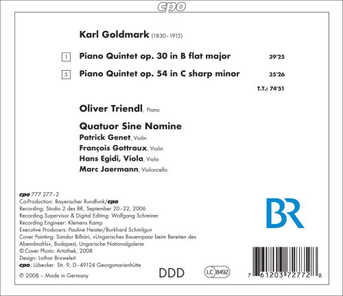 Karl Goldmark: Piano Quintets Op. 30 & Op. 54 under The Classical Store