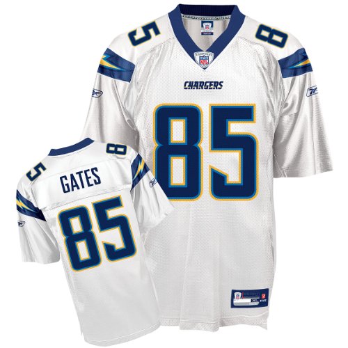 Reebok San Diego Chargers Antonio Gates Replica White Jersey Large