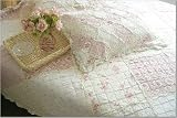 Shabby Chic Diana Frilly & Patchwork 3pc quilt set