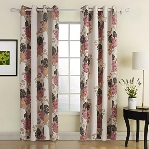 twopages Traditional Floral Cotton Print Eco-friendly Curtain (One Panel) Multi Size Available Custom 84Wx84"L