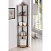 Furinno 99811LC/BK 5-Tier Corner Rack Display Shelf, Light Cherry