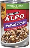 Purina ALPO Brand Dog Food Prime Cuts Lamb and Rice In Gravy Wet Dog Food, 22-Ounce Can, Pack of 12