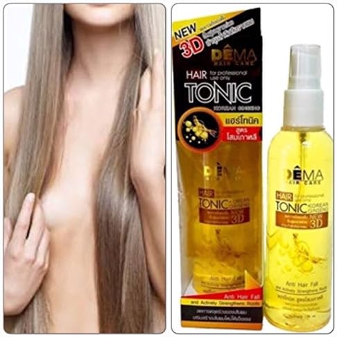 Genive Dema Tonic Spray Ginseng Fast Hair Growth Tonic Stop Hair Loss Promote Natural Regrowth Tonic 4 oz. (120 ml.)[Get Free Tomato Facial Mask]B819