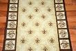 Beige Fleur-De-Lys Carpet Runner Rug 31"W - Purchase By the Linear Foot