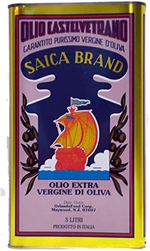 Saica CastelVetrano Extra Virgin Olive Oil, 3 Liter - 100% Italian