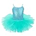 iEFiEL Girls Camisole Sequins Ballet Tutu Dress Gymnastic Dance Leotard Skirt Dancewear Costume